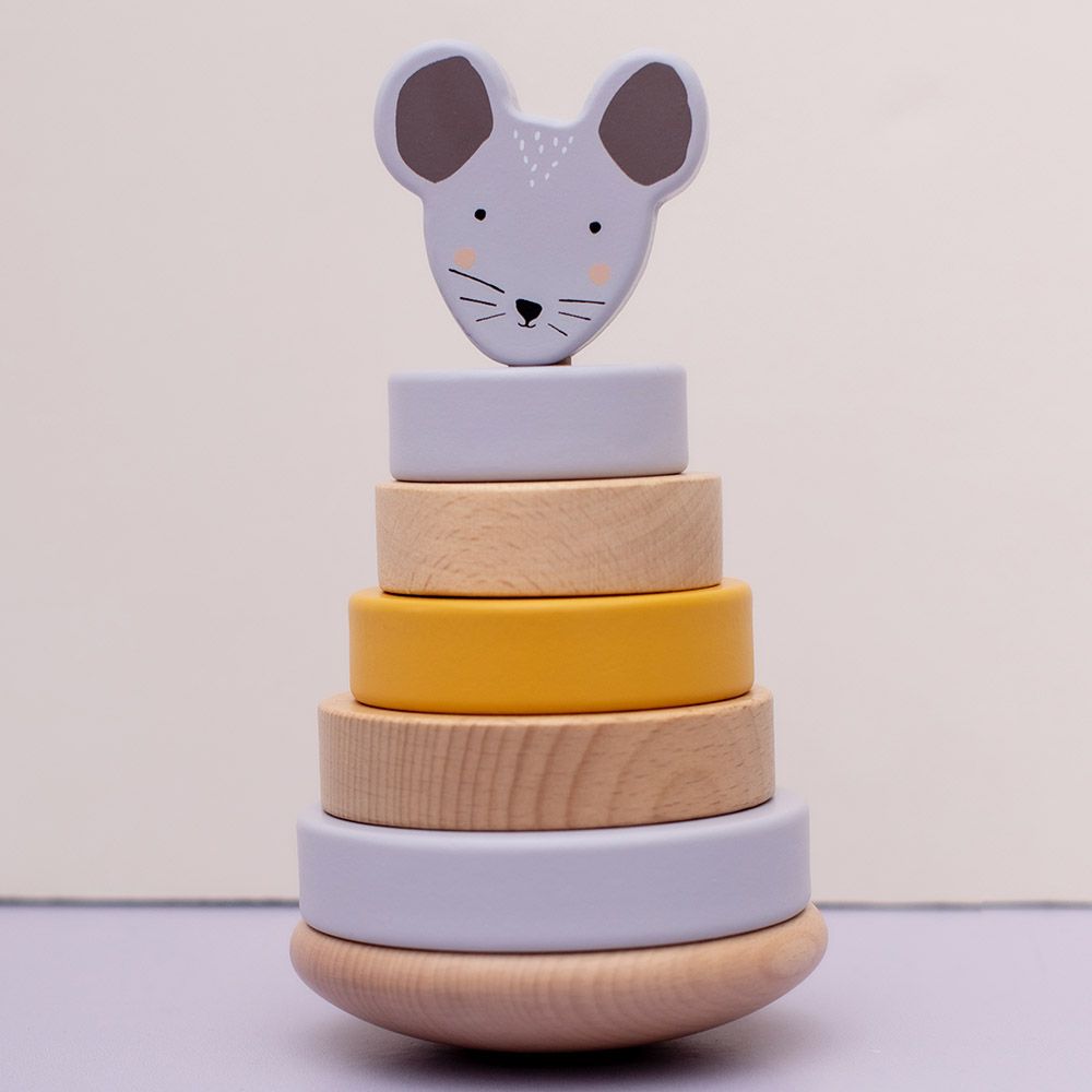 Trixie - Wooden Stacking Toy - Mrs. Mouse - Lilac