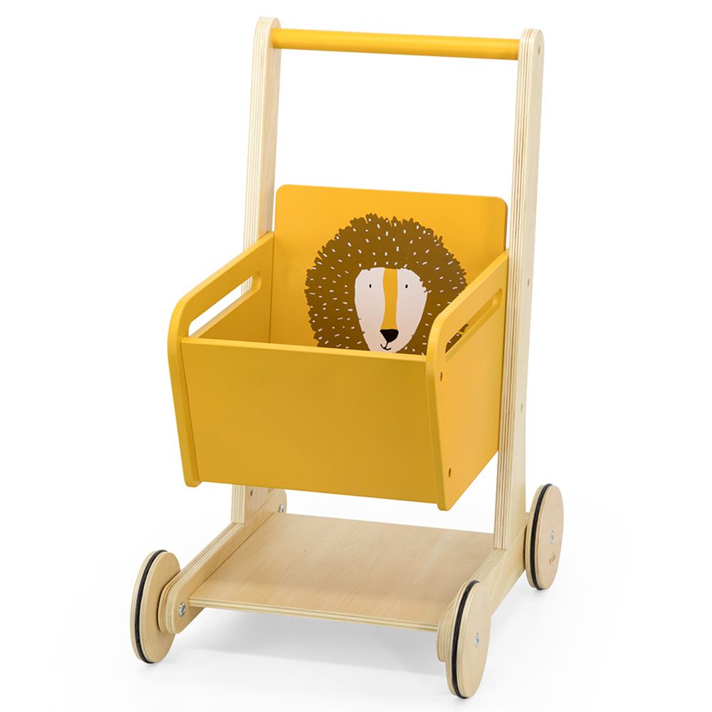 Trixie - Wooden Shopping Cart - Mr. Lion - Yellow