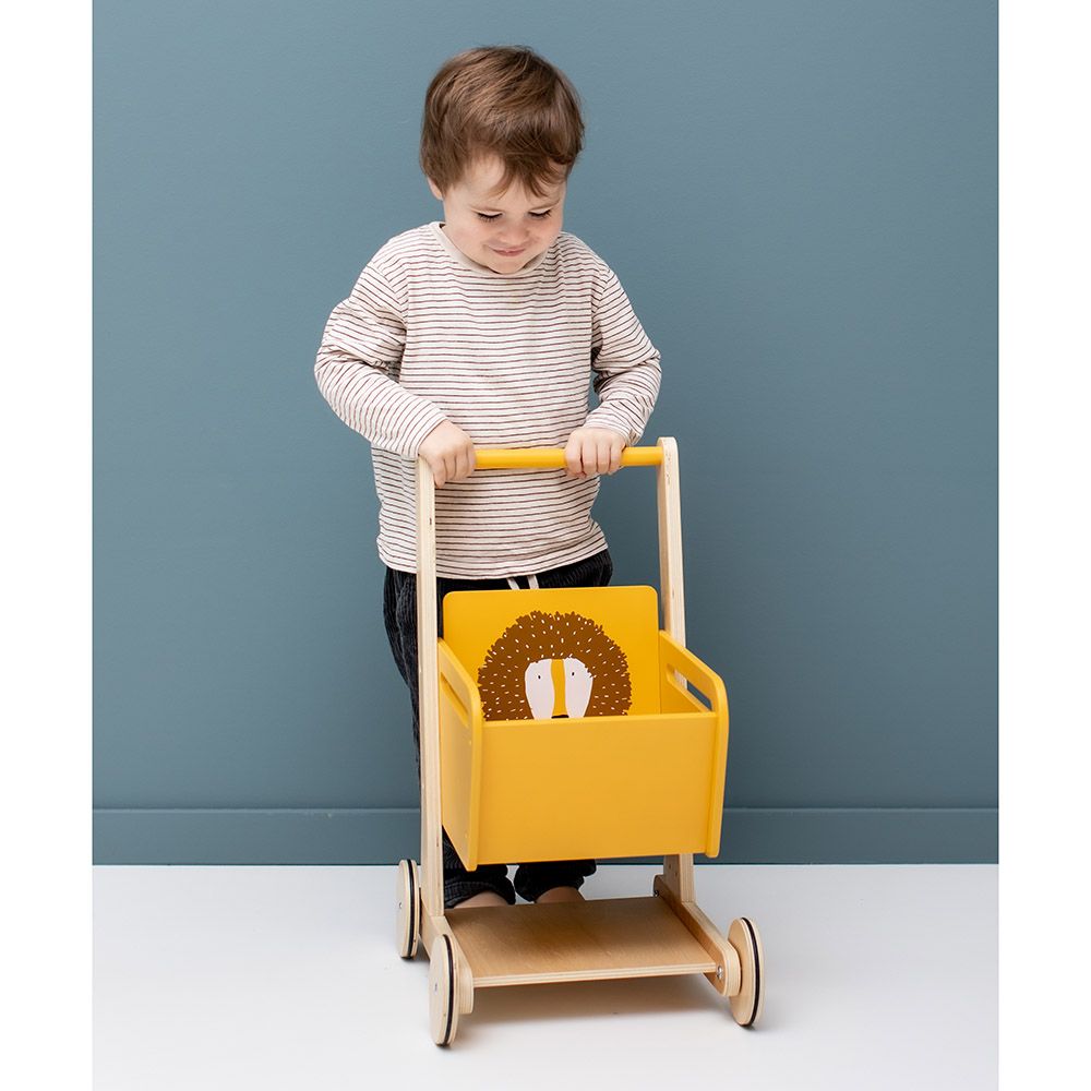 Trixie - Wooden Shopping Cart - Mr. Lion - Yellow