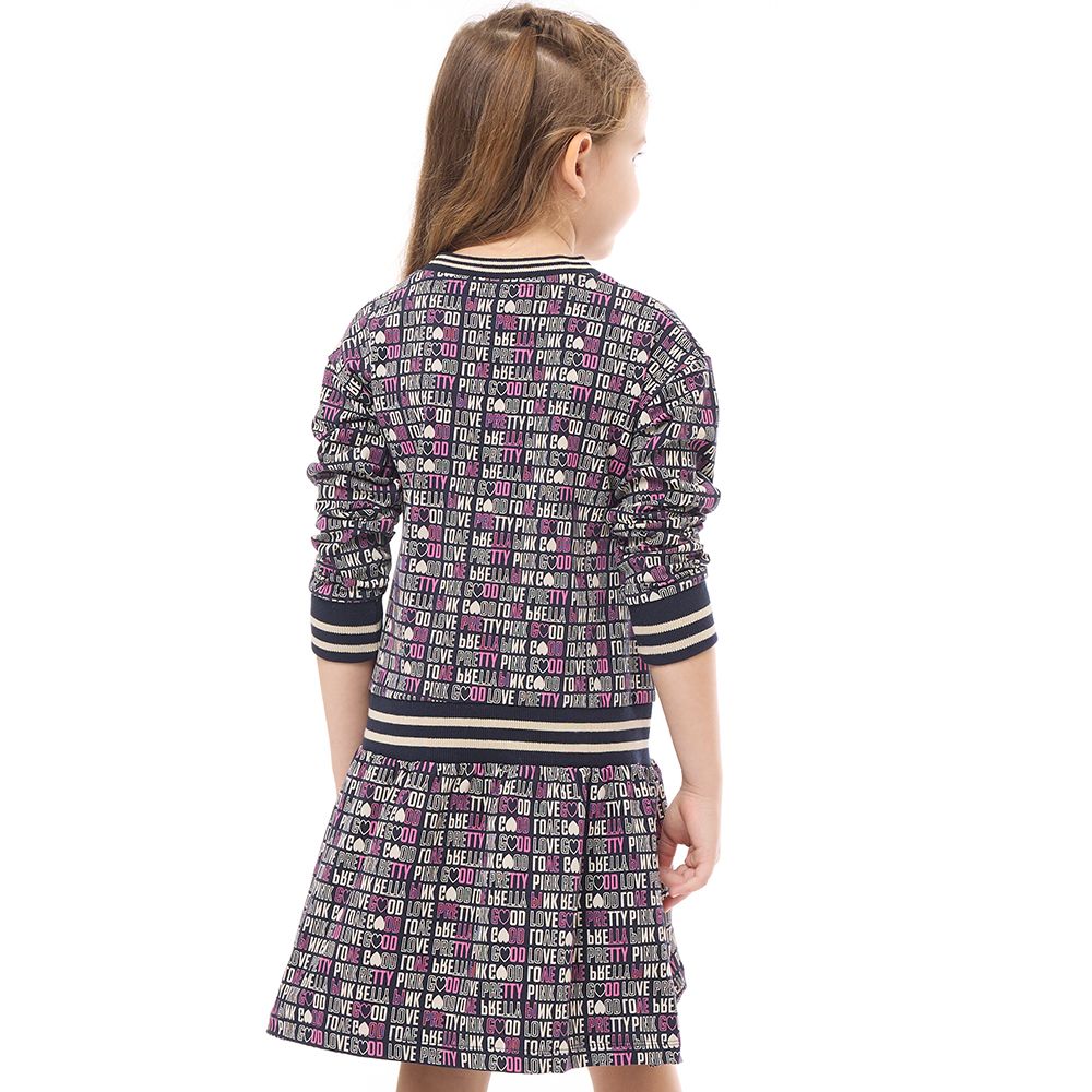 Victor and Jane - Girls' Stylish Printed Long Sleeves Dresses