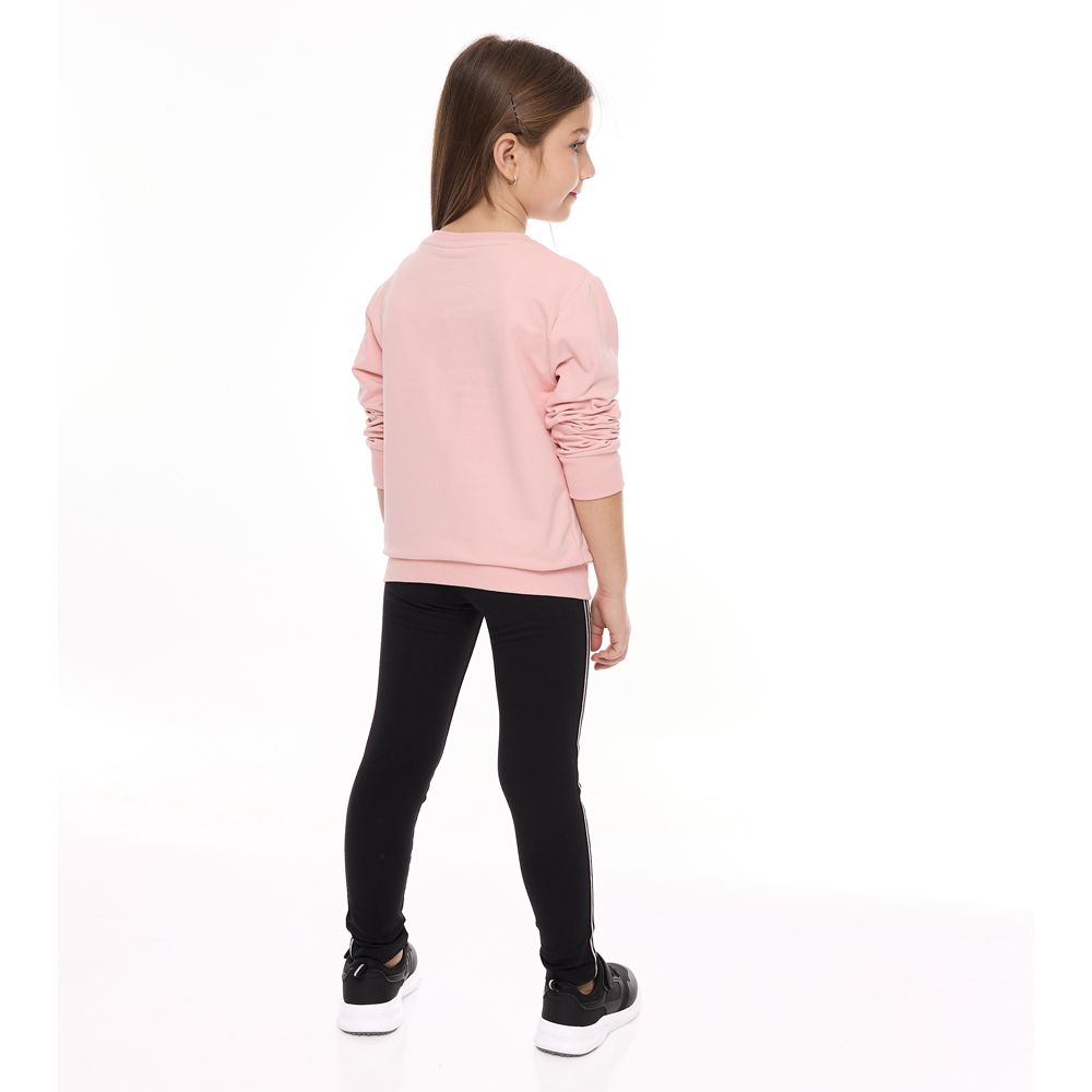 Victor and Jane - Girls 2-Piece Set - Pink Sweat Top & Black Leggings - 2 Pcs