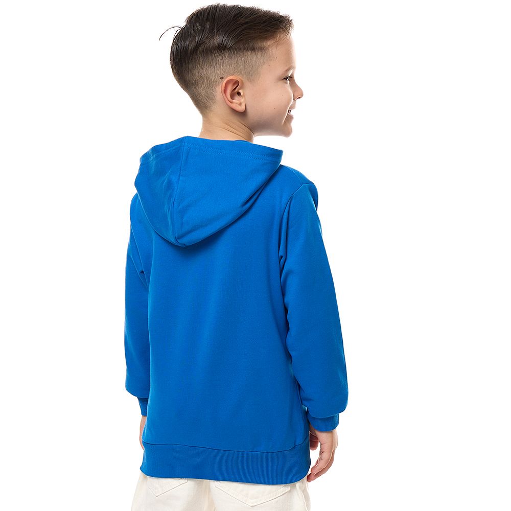 Victor and Jane - Boys' Cotton Hoodie - Blue