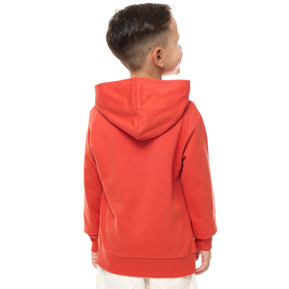 Victor and Jane - Boys' Printed Hoodie - Orange