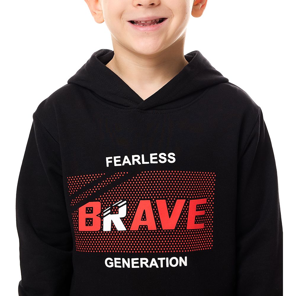 Victor and Jane - Brave Generation Printed Hoodie - Black