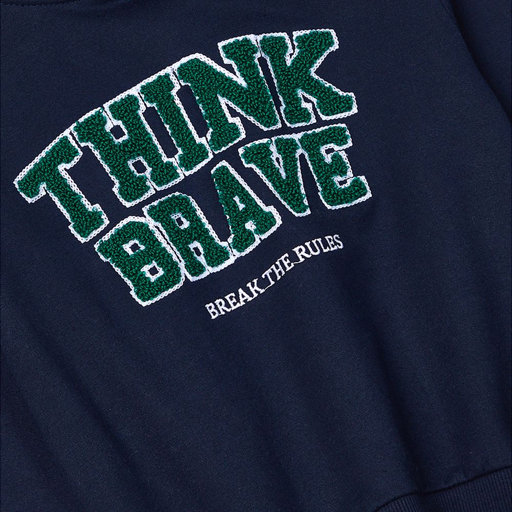 Victor and Jane - Think Brave Boys' Hoodie - Navy