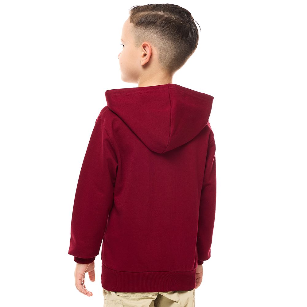 Victor and Jane - Boys' Cotton Hoodie - Maroon