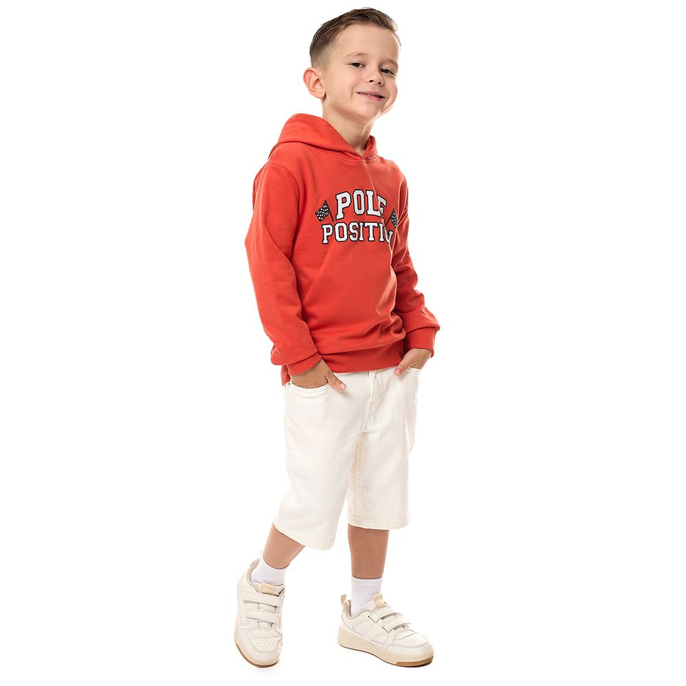 Victor and Jane - Boys' Cotton Hoodie - Orange