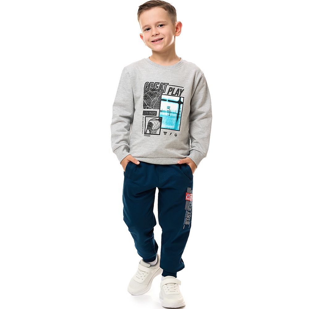 Victor and Jane - Boys' Sweatshirt - Grey Mil