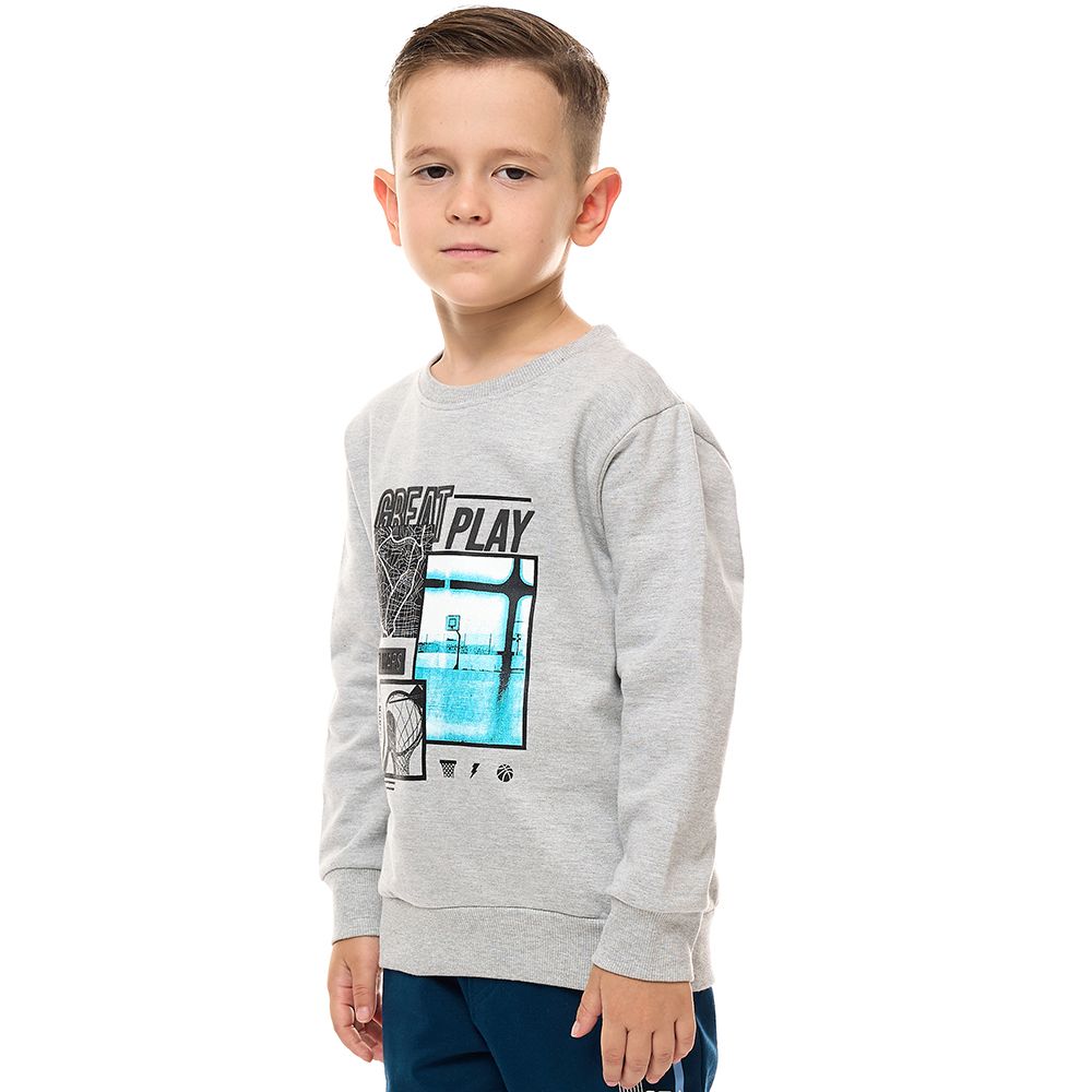 Victor and Jane - Boys' Sweatshirt - Grey Mil