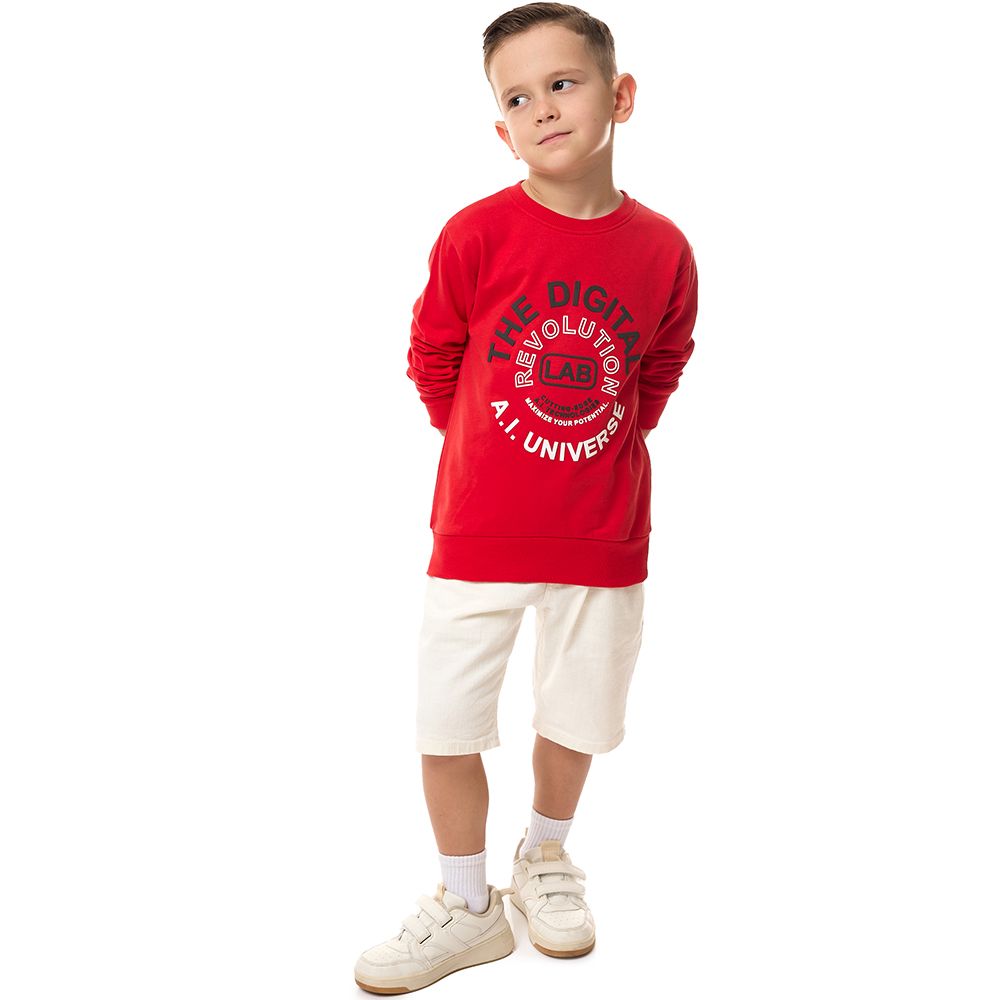 Victor and Jane - Boys' Sweatshirt - Red