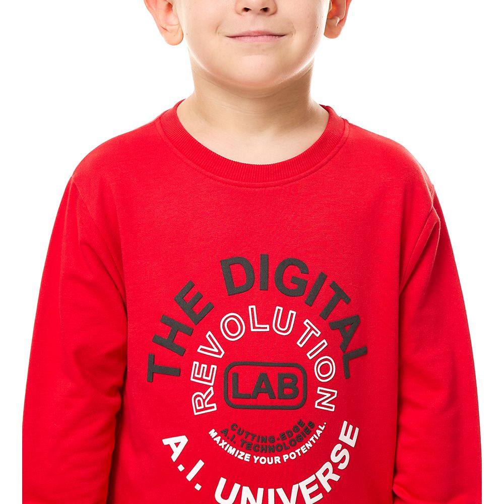 Victor and Jane - Boys' Sweatshirt - Red