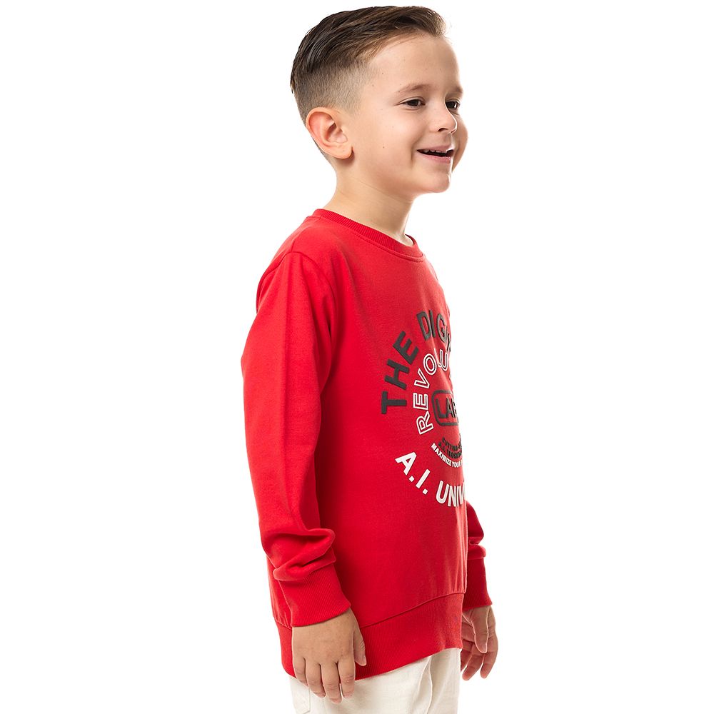 Victor and Jane - Boys' Sweatshirt - Red