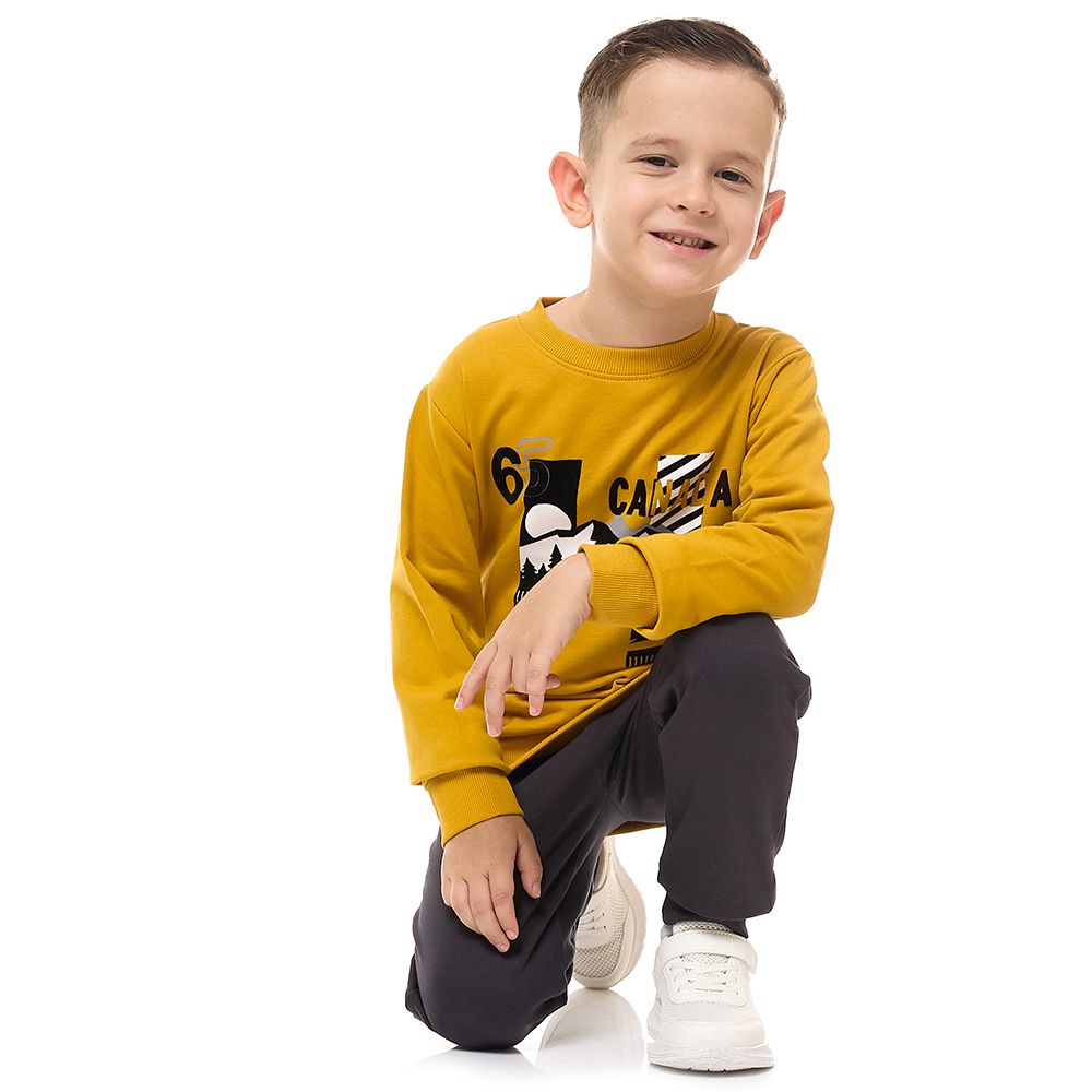 Victor and Jane - Boys' Sweatshirt - Mustard