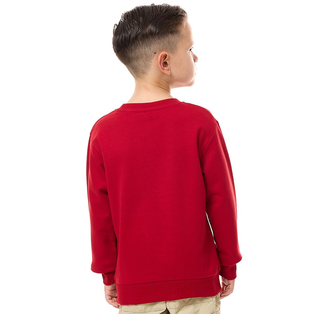 Victor and Jane - Boys' Cotton Sweatshirt - Maroon