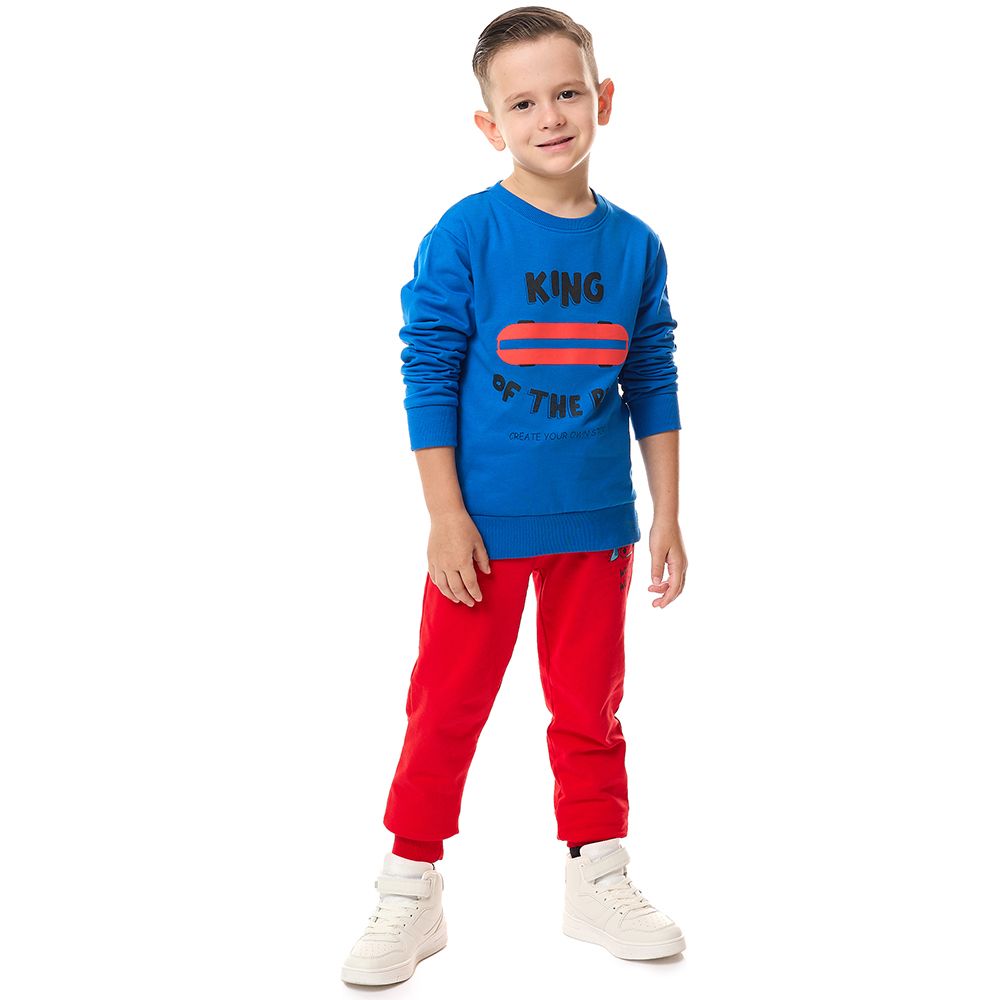 Victor and Jane - Boys' Long Sleeves Sweatshirt - Royal Blue