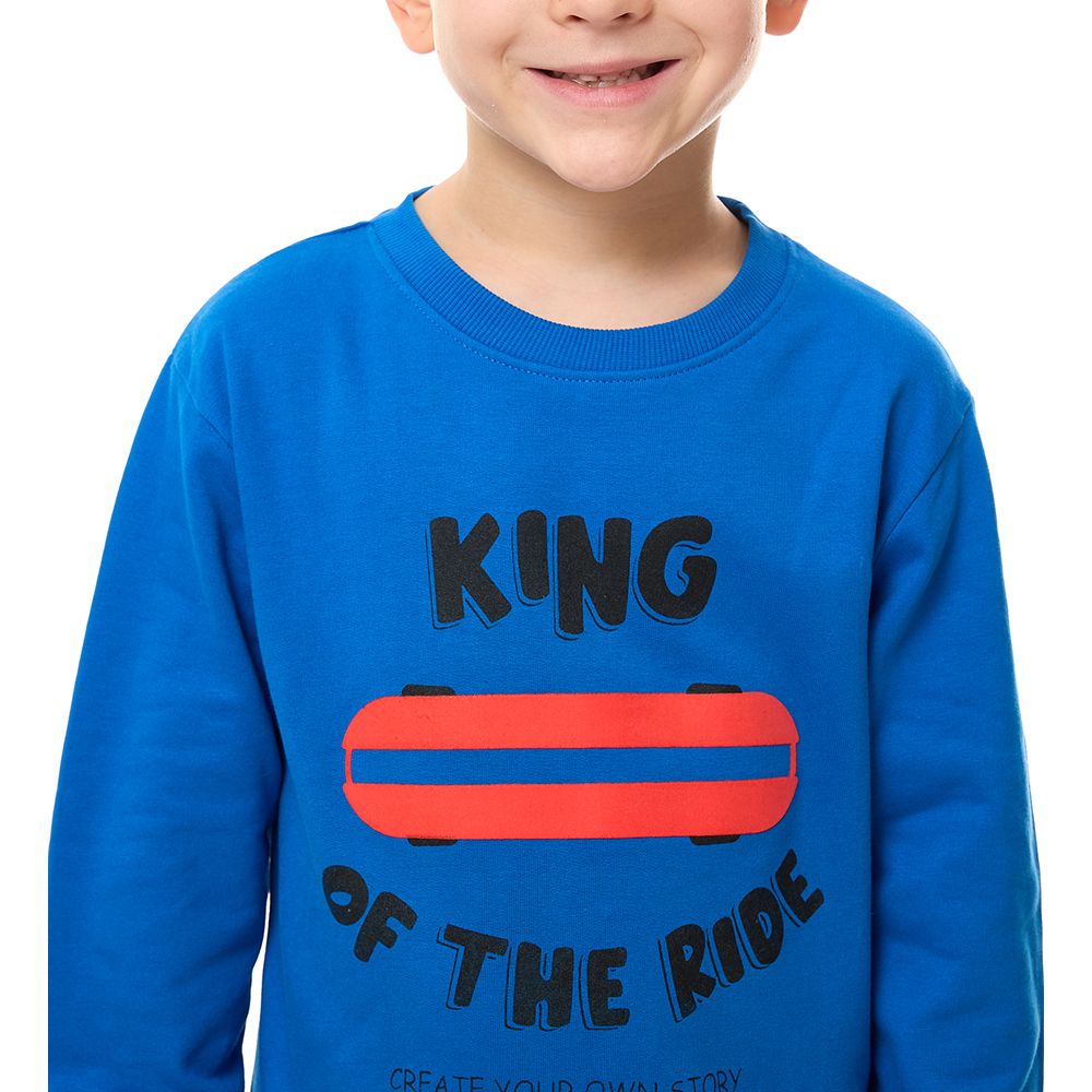 Victor and Jane - Boys' Long Sleeves Sweatshirt - Royal Blue