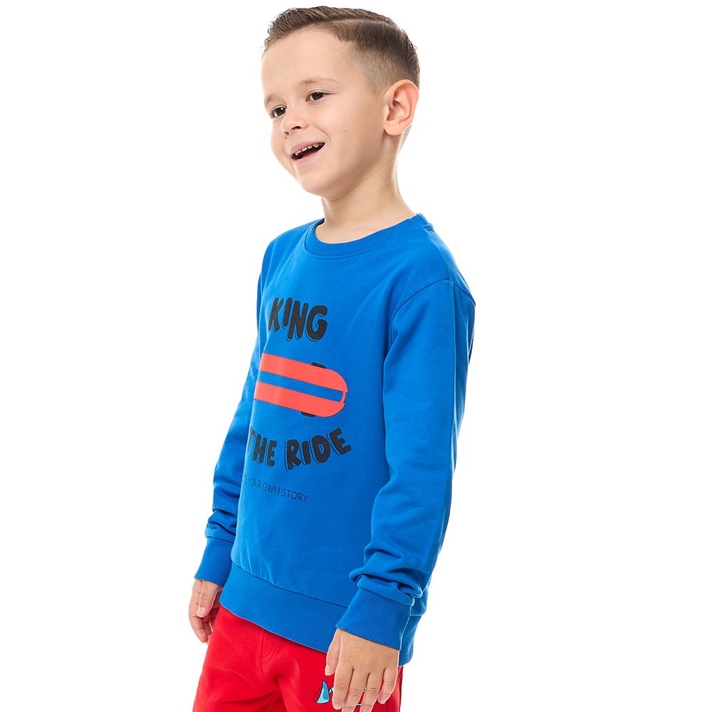 Victor and Jane - Boys' Long Sleeves Sweatshirt - Royal Blue