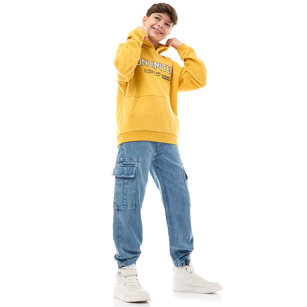 Victor and Jane - Boys' Hoodie Unlimited - Mustard