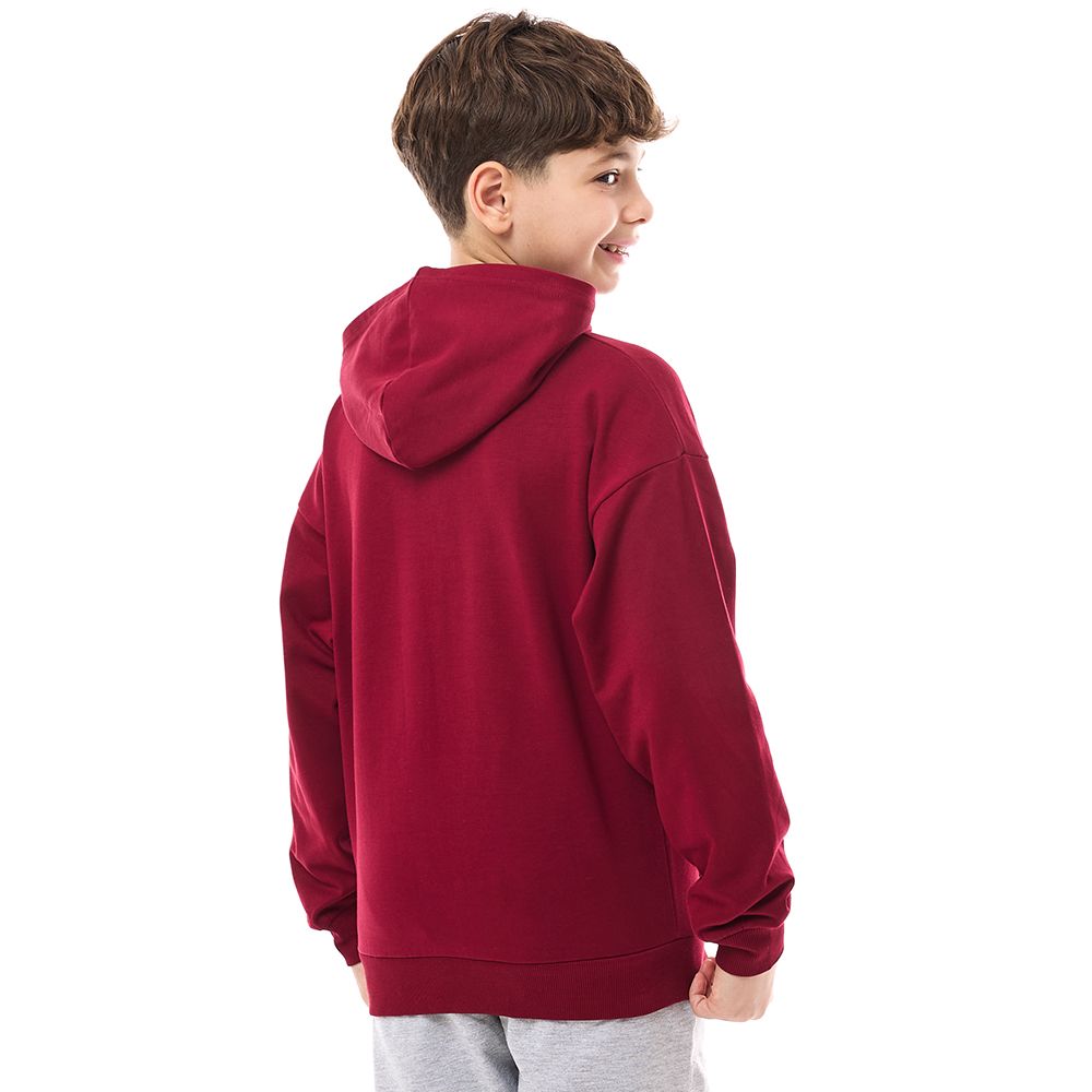 Victor and Jane - Boys' Hoodie Unbeatable - Maroon