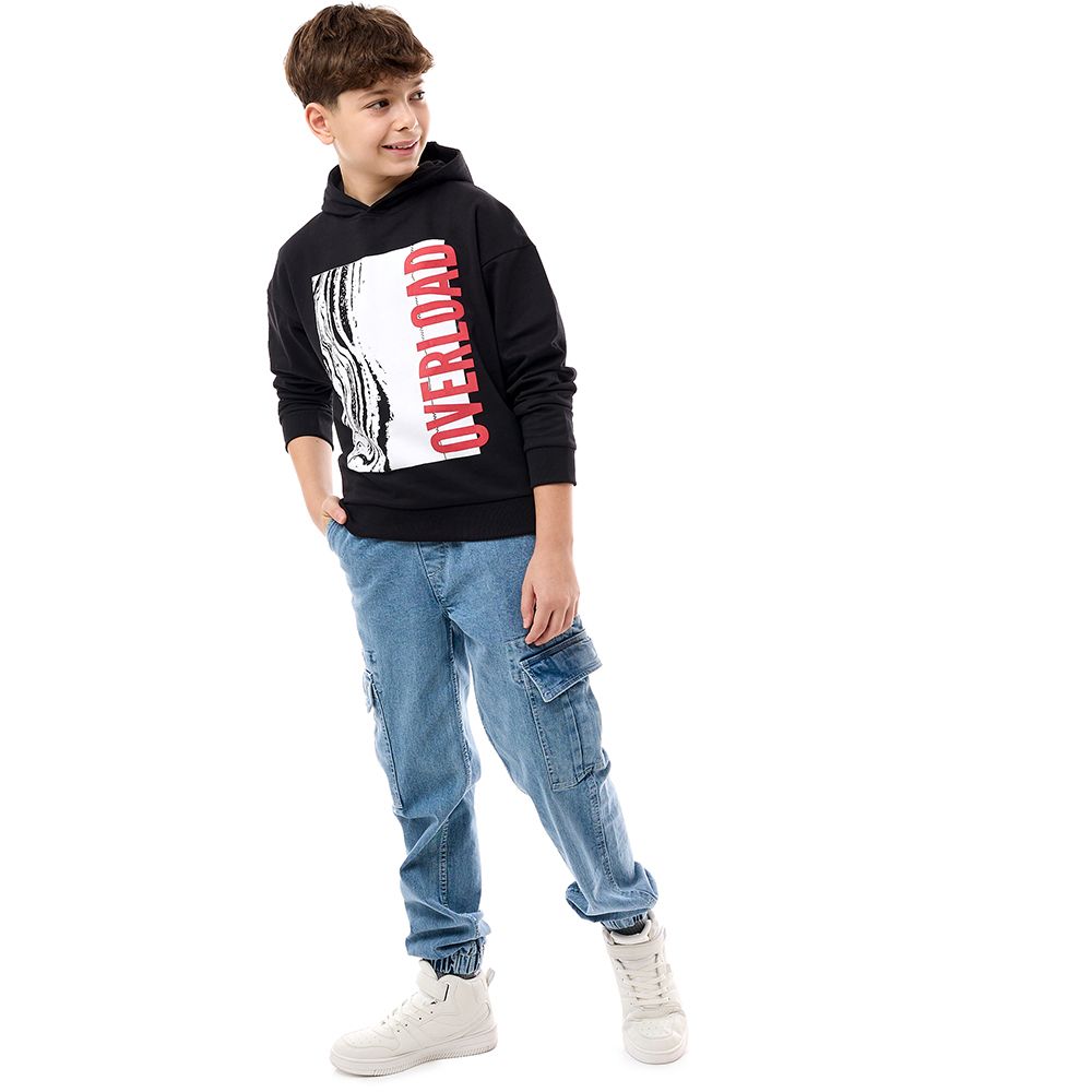 Victor and Jane - Boys' Hoodie Overload - Black