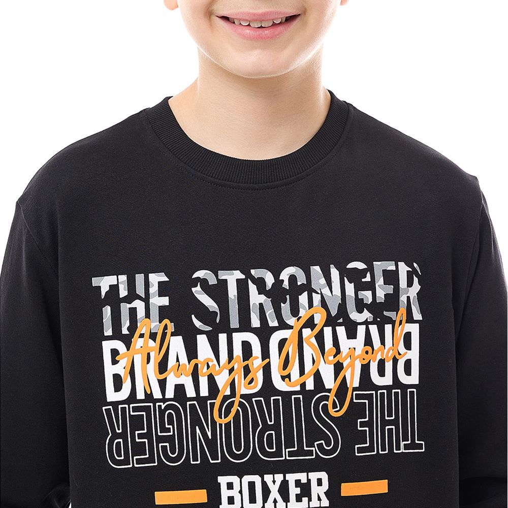 Victor and Jane - Boys' Sweatshirt Always Beyond - Black