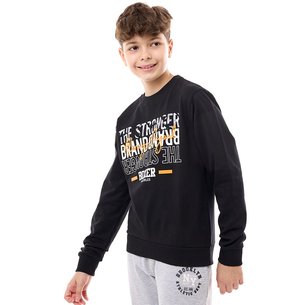 Victor and Jane - Boys' Sweatshirt Always Beyond - Black