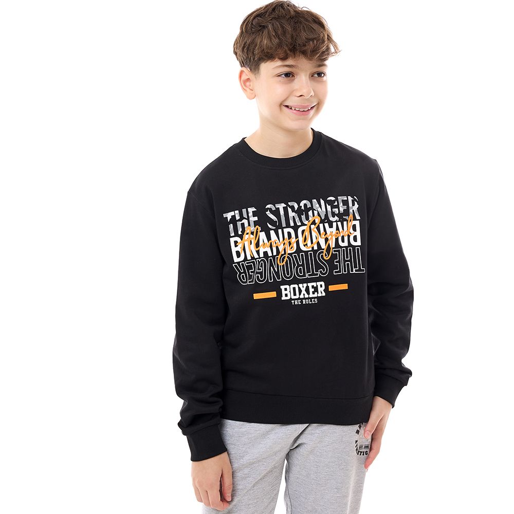 Victor and Jane - Boys' Sweatshirt Always Beyond - Black