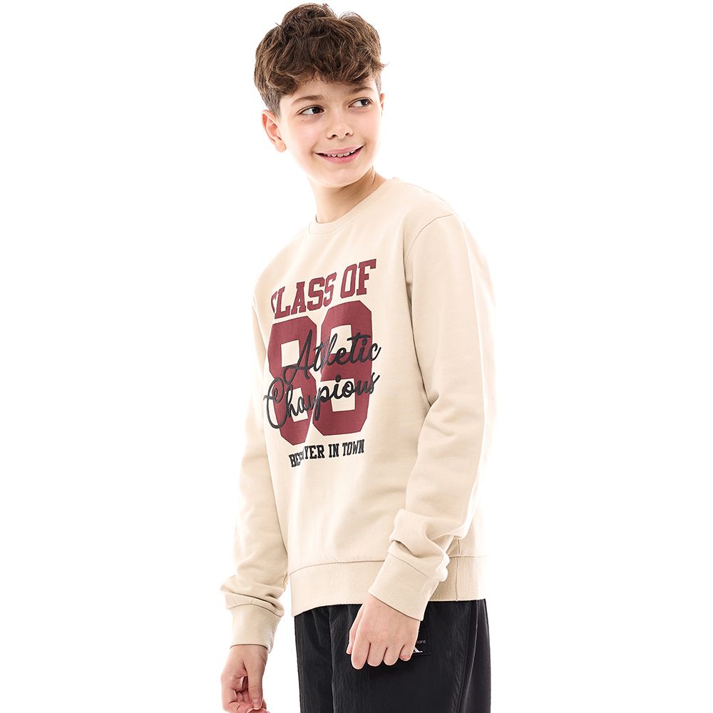 Victor and Jane - Boys' Sweatshirt Cklass Of 89 - Beige