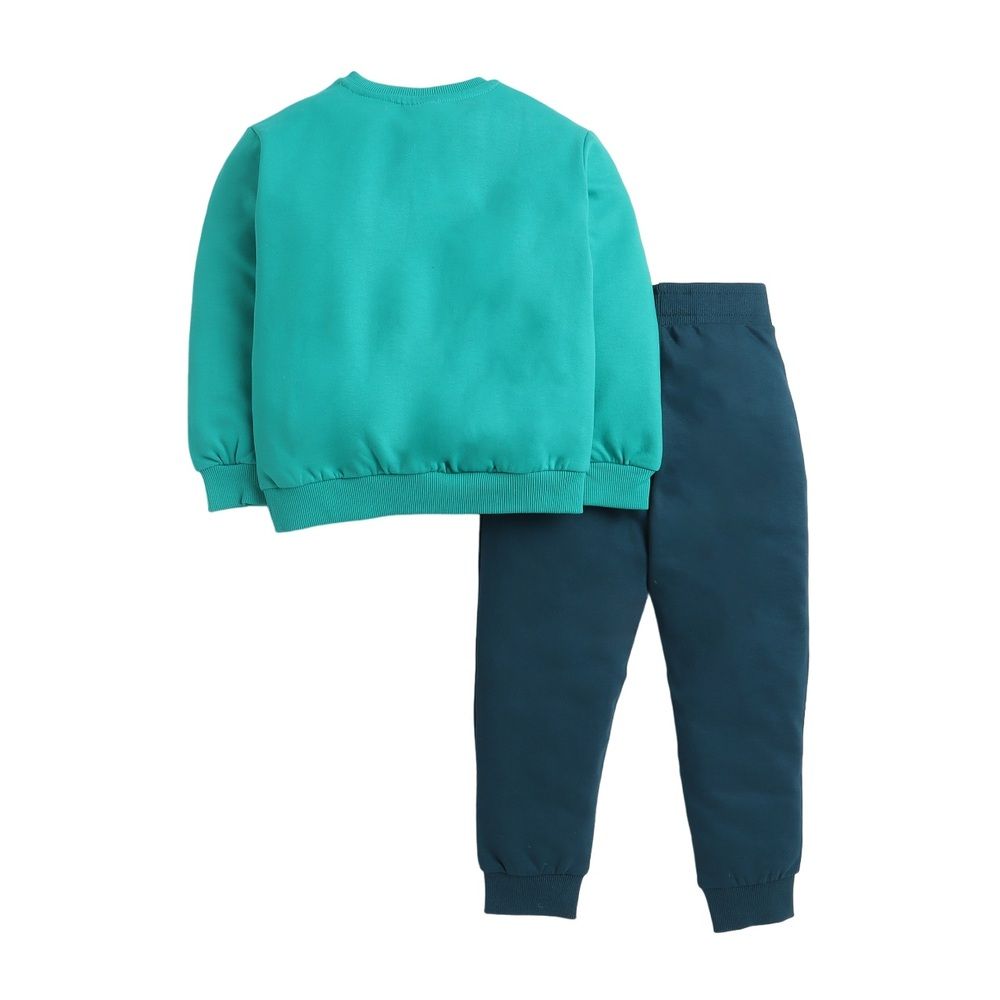 Victor and Jane - 2pc-Set - Sweatshirt & Jogger Set - Green & Dark Green