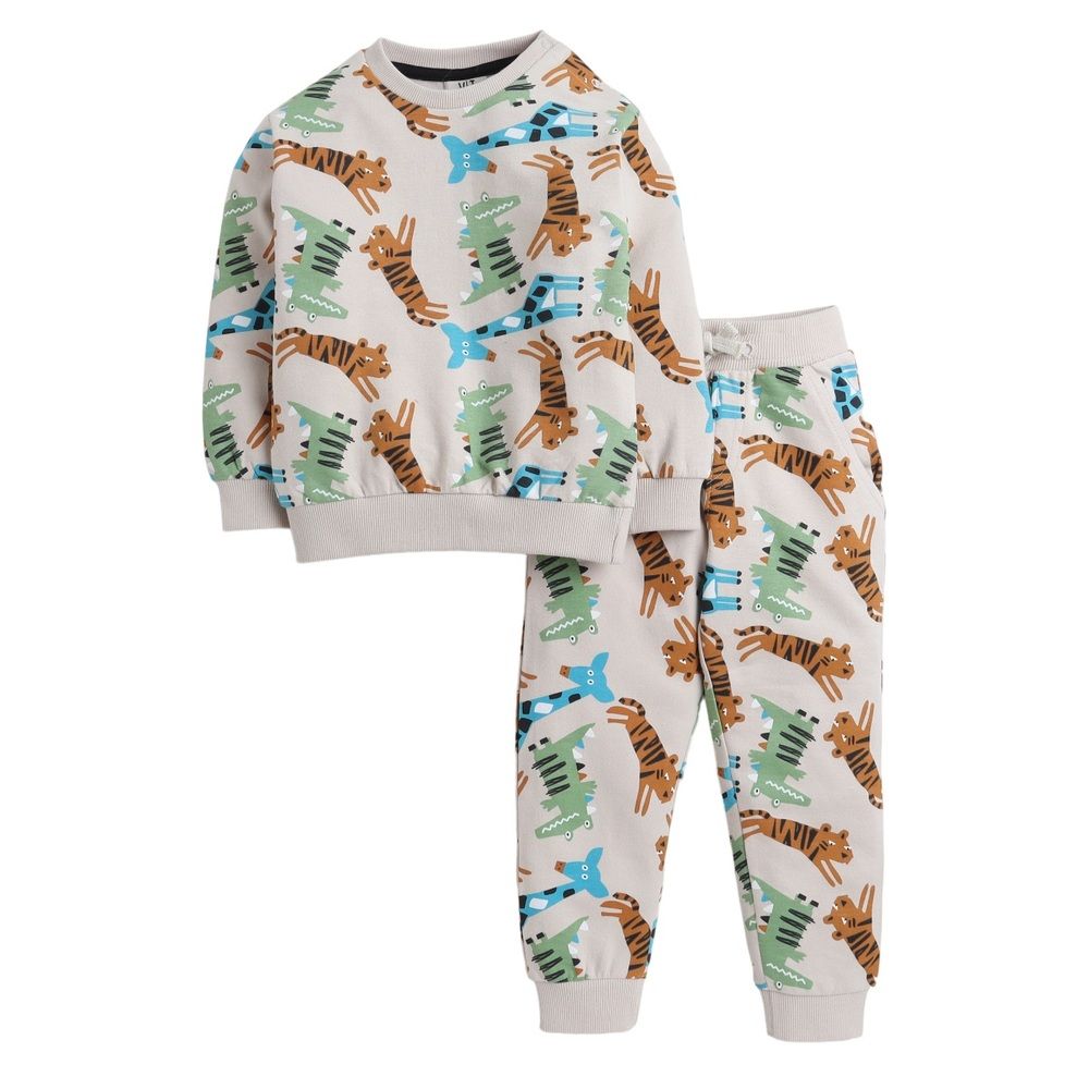 Victor and Jane - 2pc-Set - Boys' Printed Sweatshirt And Joggers