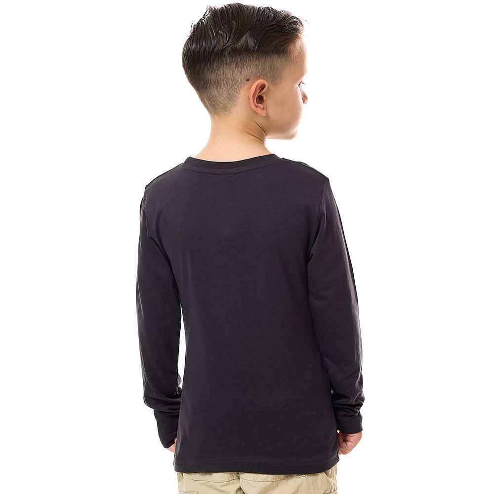 Victor and Jane - Boys' Long Tee - Dark Grey