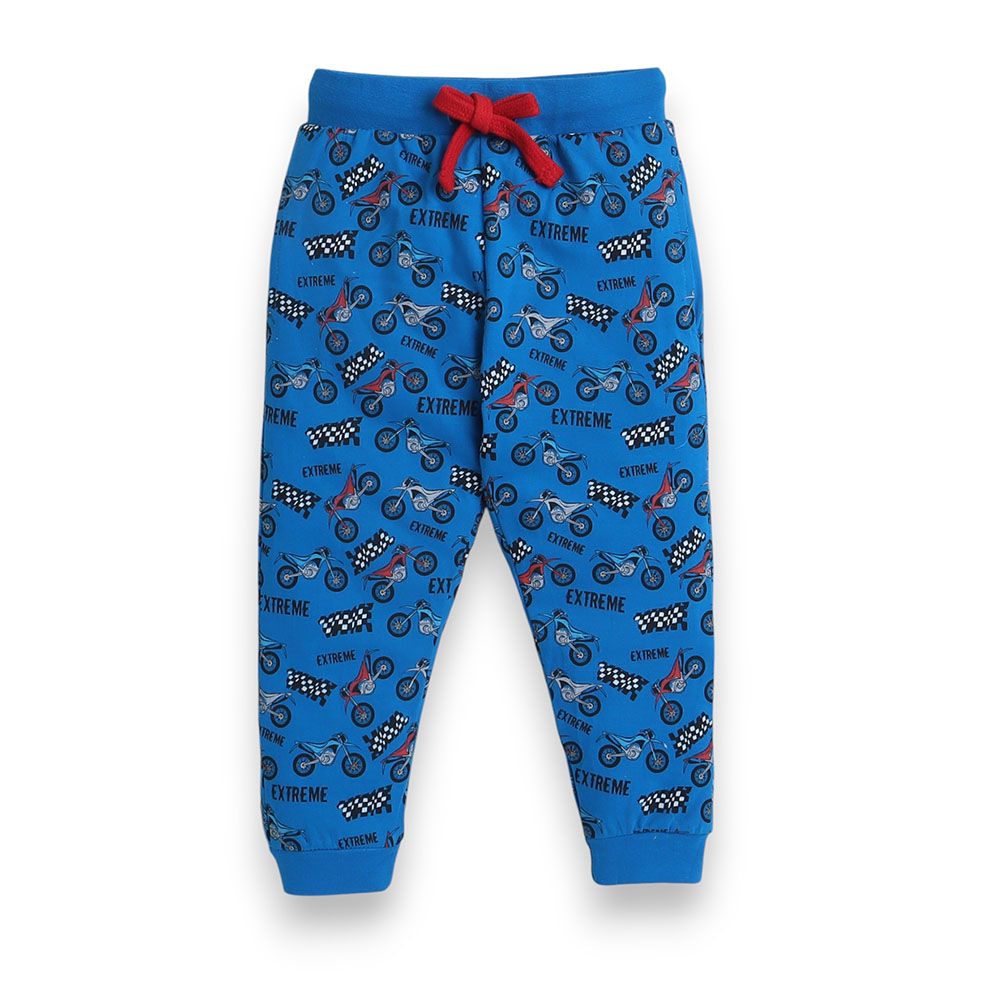 Victor And Jane - 2pc-Set - Boy's Printed Pyjama T-Shirt & Pants - Extreme Racing