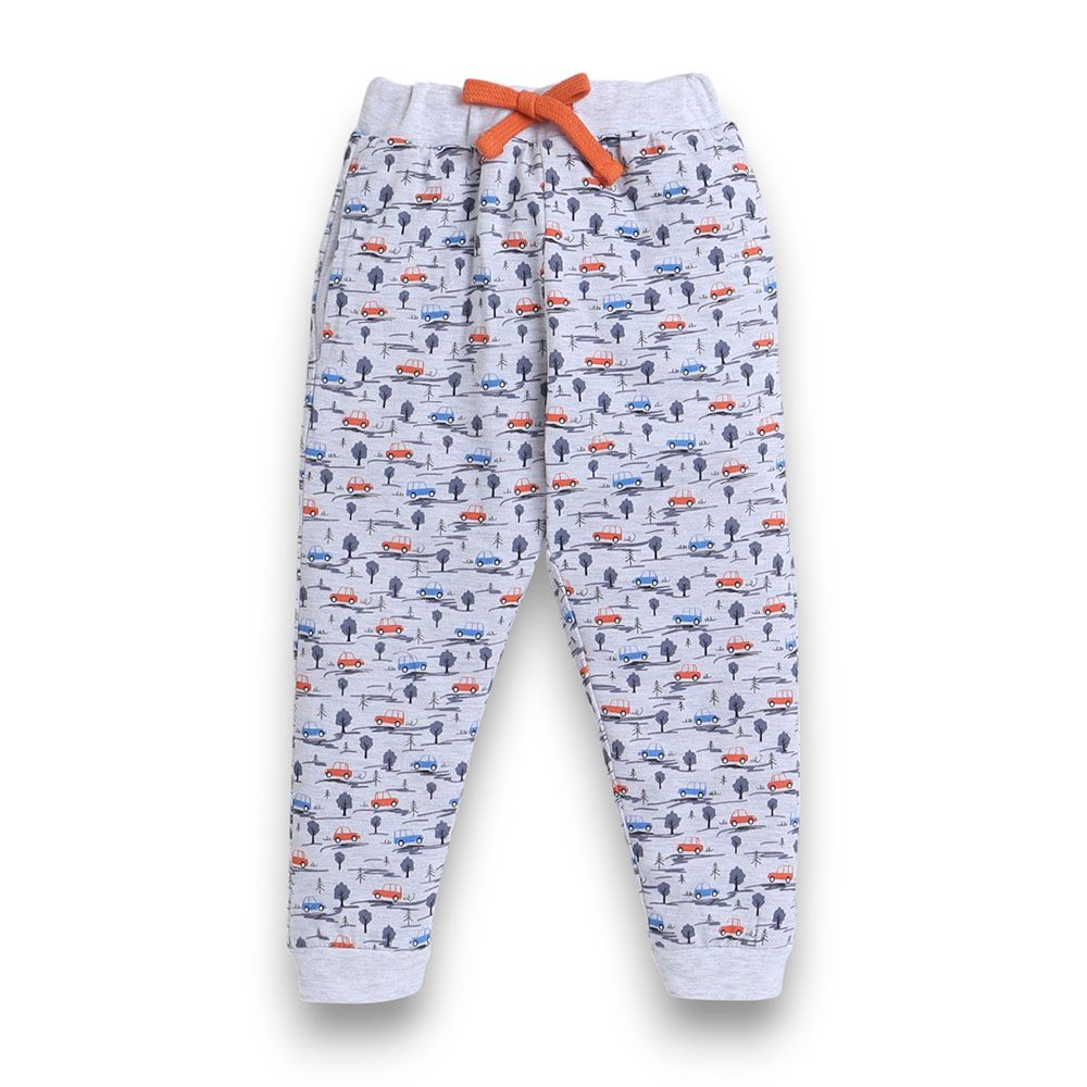 Victor And Jane - 2pc-Set - Boy's Adventure Printed T-Shirt And Long Pants - Orange/Multicolor