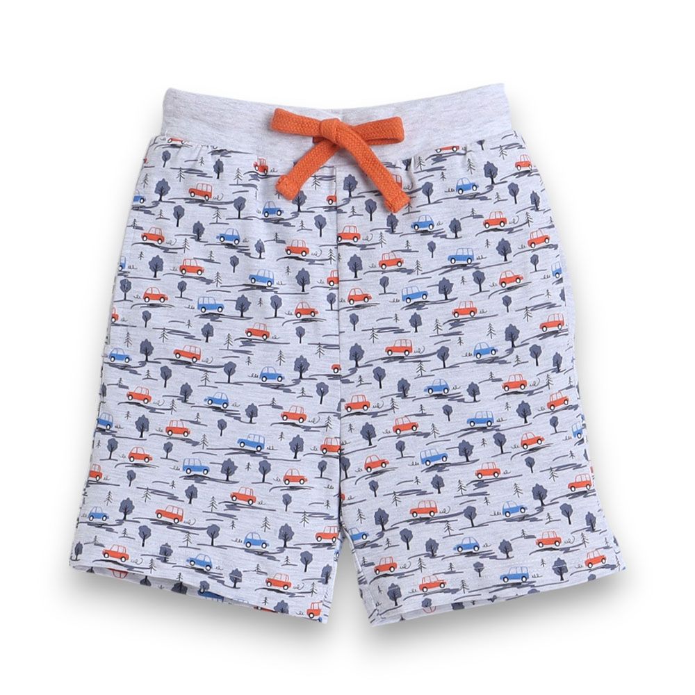 Victor And Jane - Boys Pyjama Set- Printed T-shirt And Shorts - Orange