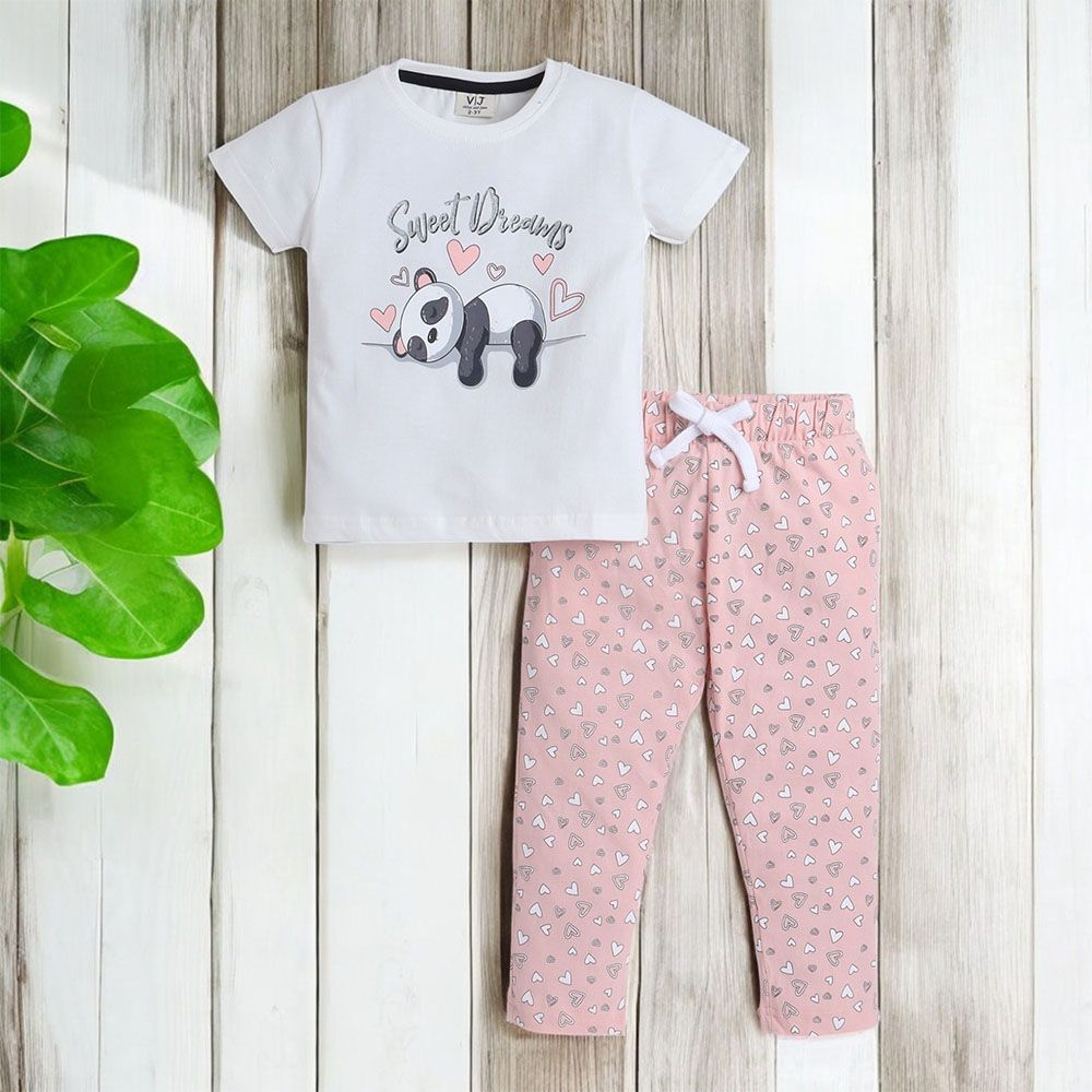 Victor and Jane - Sweet Dreams Printed Girls Pyjama Set