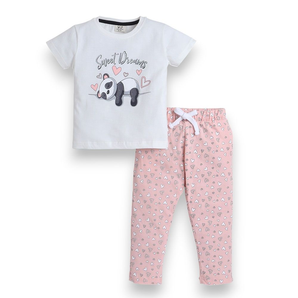 Victor and Jane - Sweet Dreams Printed Girls Pyjama Set