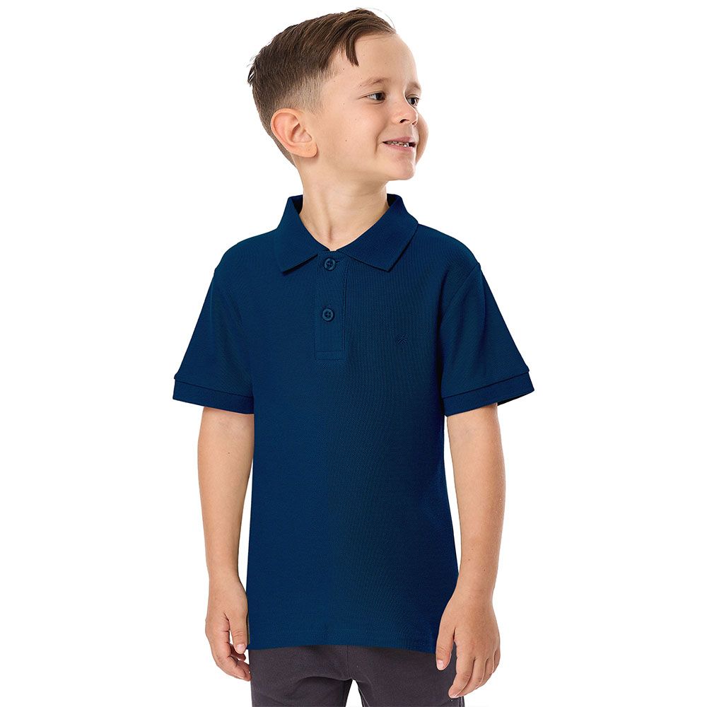 Victor And Jane - Boy's Short Sleeves Polo T-Shirt - Navy