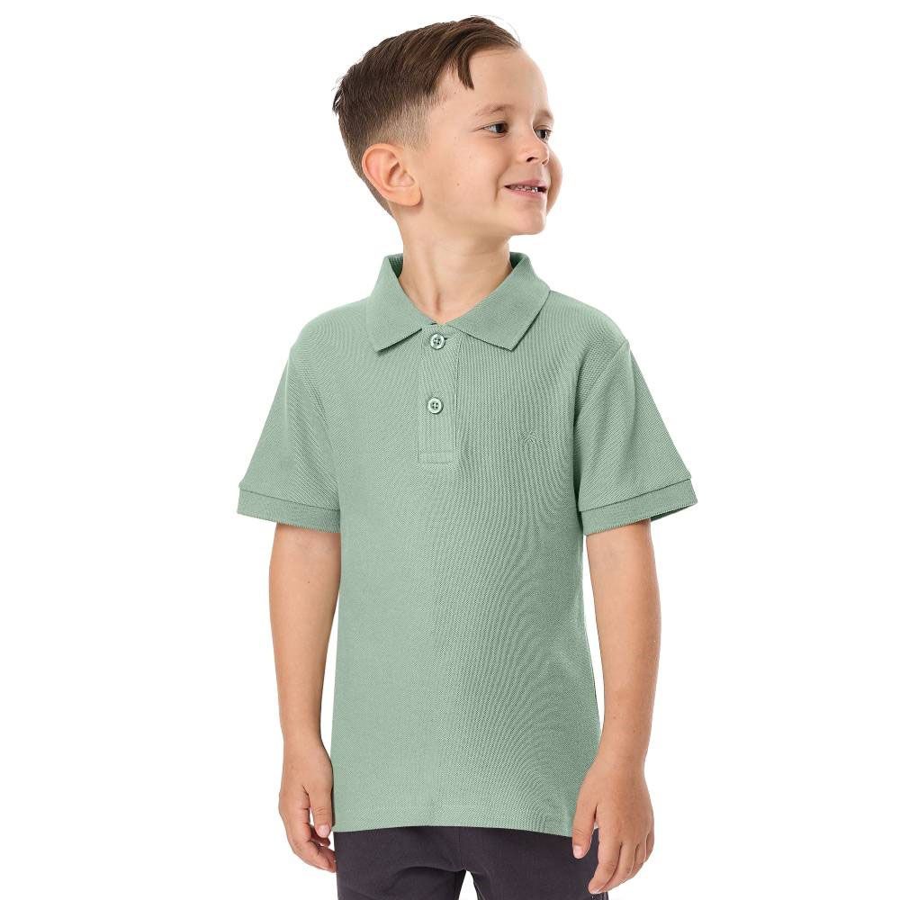 Victor And Jane - Boy's Short Sleeves Polo T-Shirt - Olive