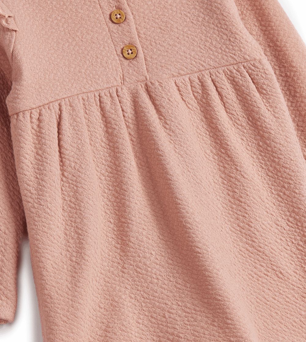 Dirkje - Girl's Long Sleeve Dress - Dusty Pink