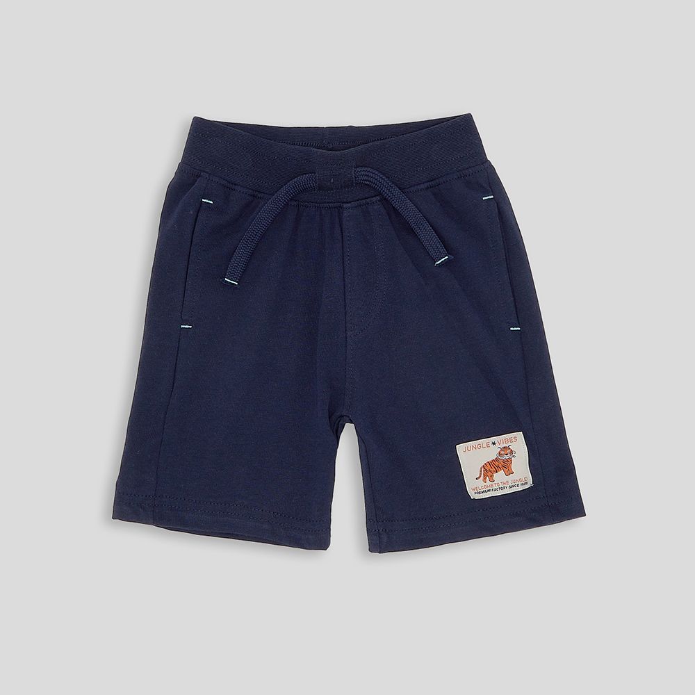 Victor and Jane - Baby Boy T-Shirt & Shorts - 2pc Set - Navy/Ivory