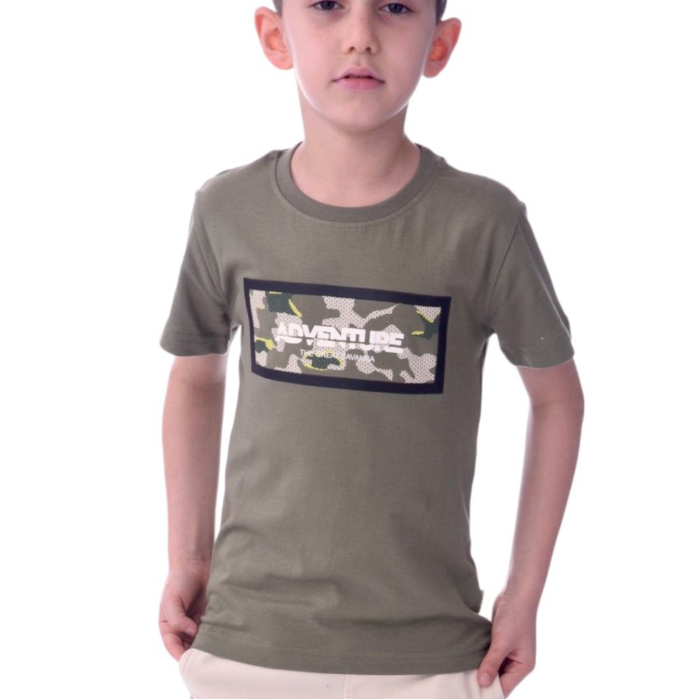 Victor and Jane - 2pc-Set - Adventure T-shirt & Shorts - Olive/Cream