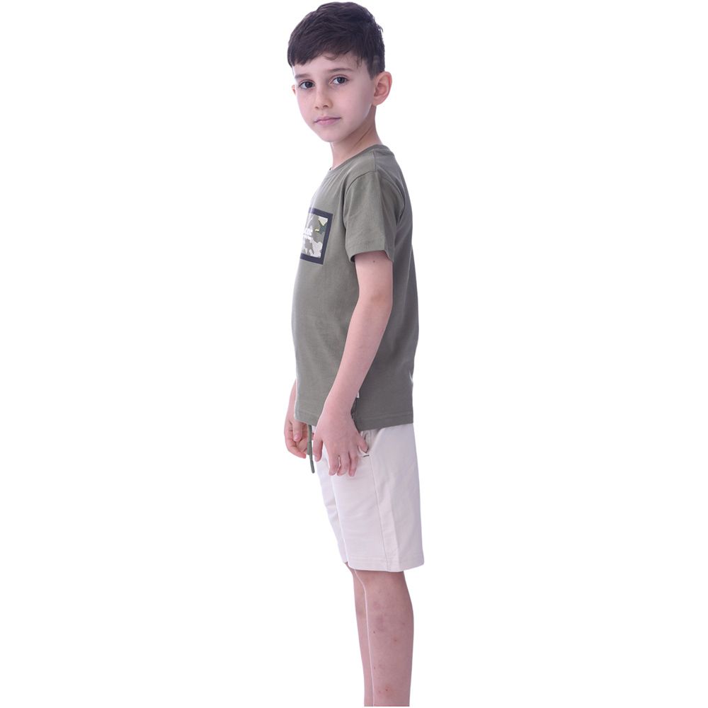 Victor and Jane - 2pc-Set - Adventure T-shirt & Shorts - Olive/Cream