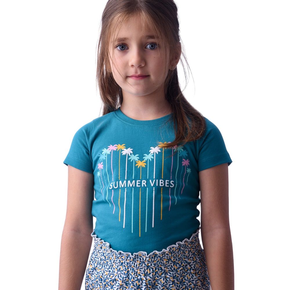 Victor and Jane - 2pc-Set - Girls Summer Vibes Tee And Straight Fit Pants