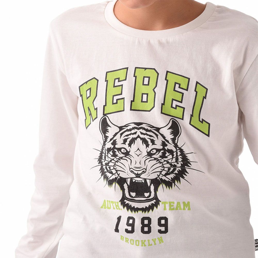 Urbasy - Rebel Full Sleeves T-Shirt - Off White