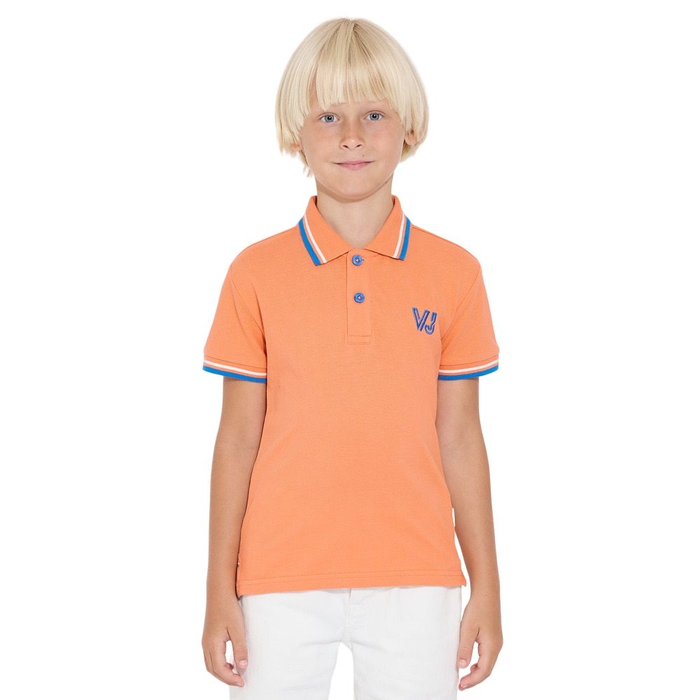 Victor and Jane - Solid Polo T-Shirt - Coral