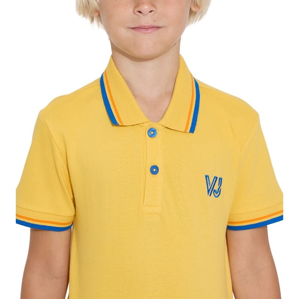 Victor and Jane - Junior Boys Solid Polo T-Shirt - Yellow