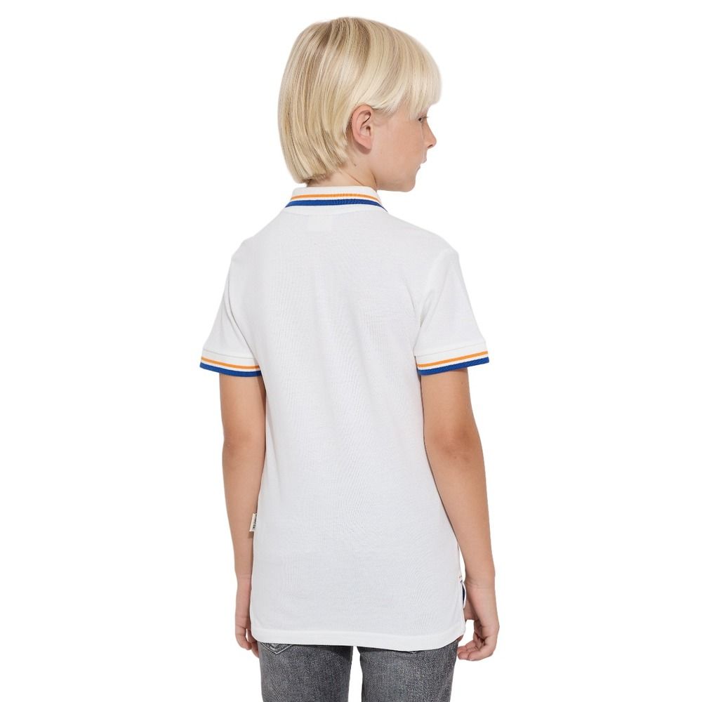 Victor and Jane - Junior Boys Solid Polo T-Shirt - Off-White