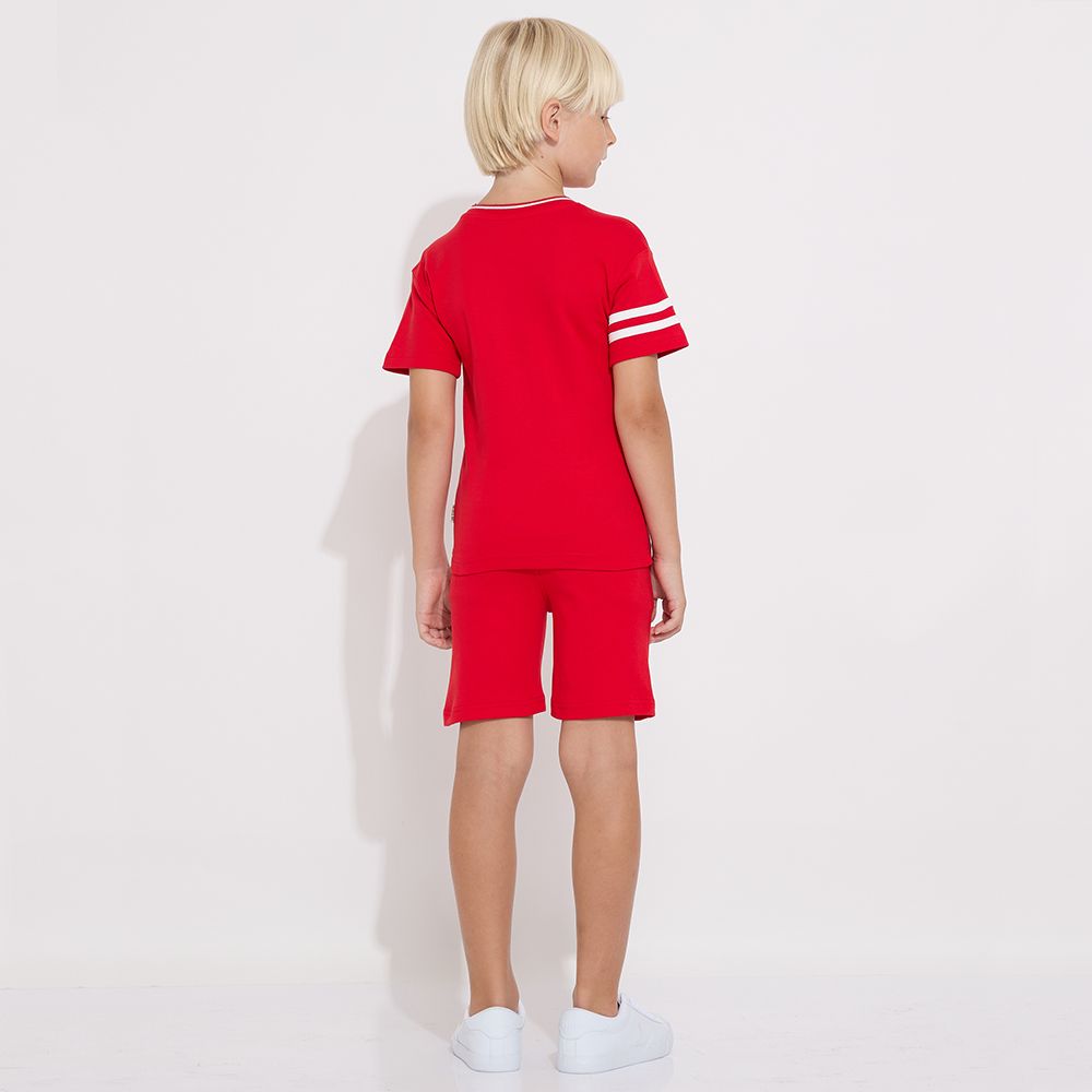 Victor and Jane - Boys' T-Shirt & Shorts Set - Red