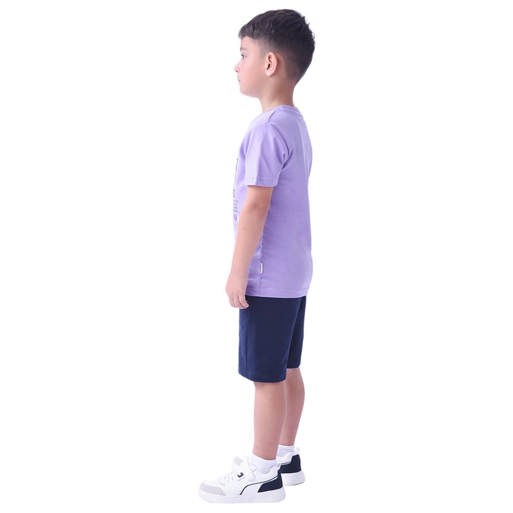 Victor and Jane - 2pc-Set - Kyot Nagoya T-shirt & Shorts - Lilac/Navy