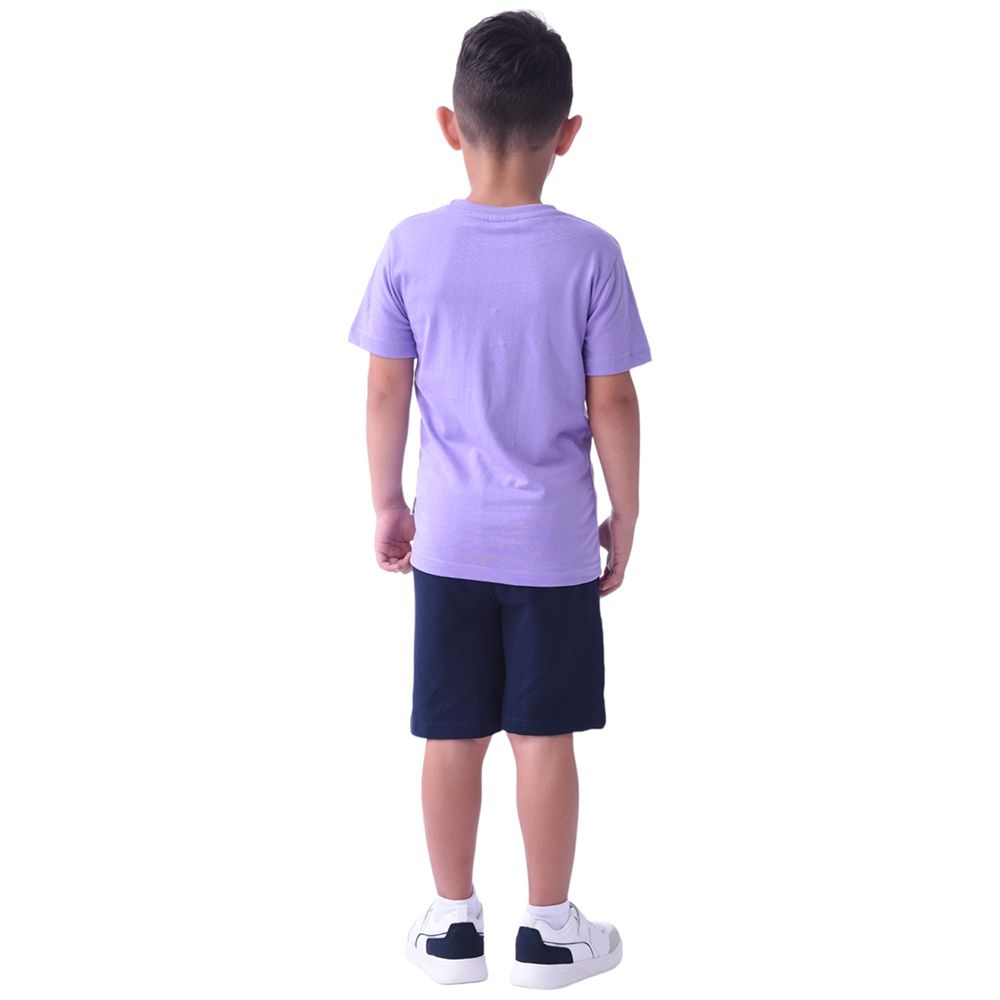 Victor and Jane - 2pc-Set - Kyot Nagoya T-shirt & Shorts - Lilac/Navy